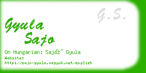 gyula sajo business card